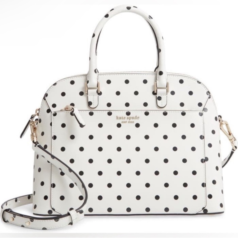 Kate Spade Louise Cabana Dot Leather Dome Satchel